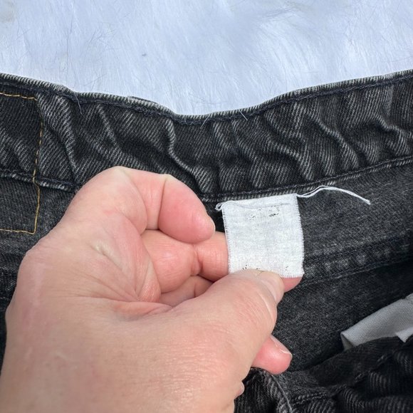 Levi's Jean Shorts Vintage Orange Tag Tab Black Denim Cut Off Boho Hippie Sz 34 - Picture 7 of 7